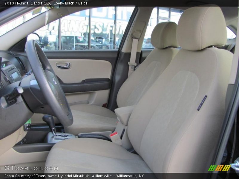 Ebony Black / Beige 2010 Hyundai Elantra GLS
