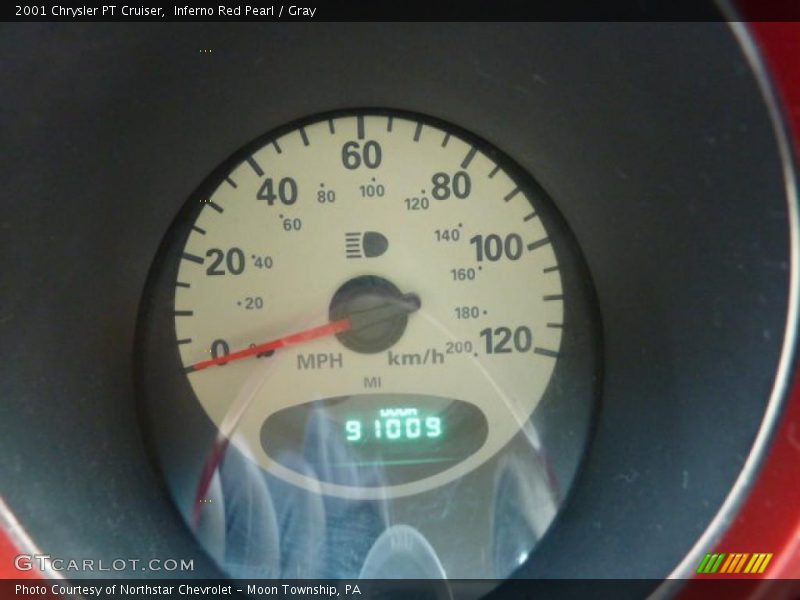 Inferno Red Pearl / Gray 2001 Chrysler PT Cruiser