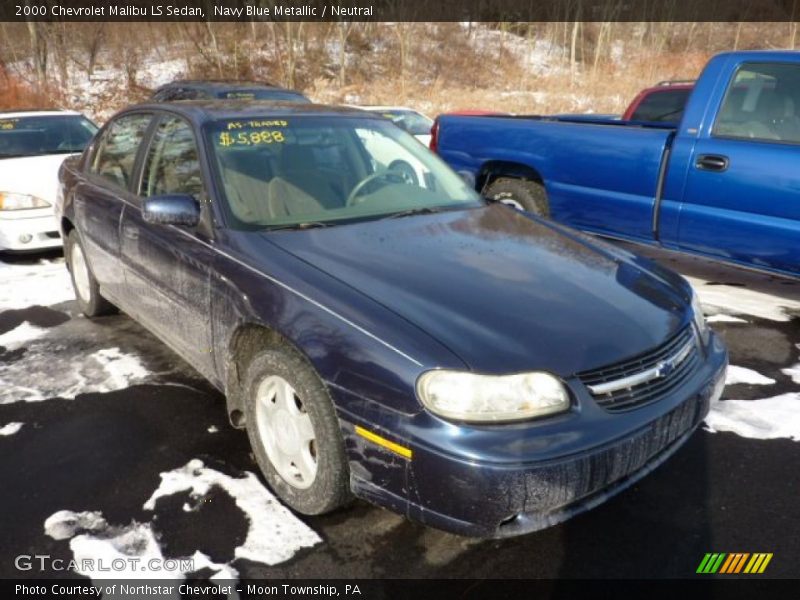 Navy Blue Metallic / Neutral 2000 Chevrolet Malibu LS Sedan