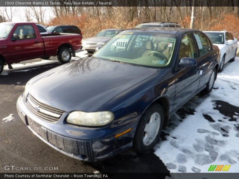 Navy Blue Metallic / Neutral 2000 Chevrolet Malibu LS Sedan