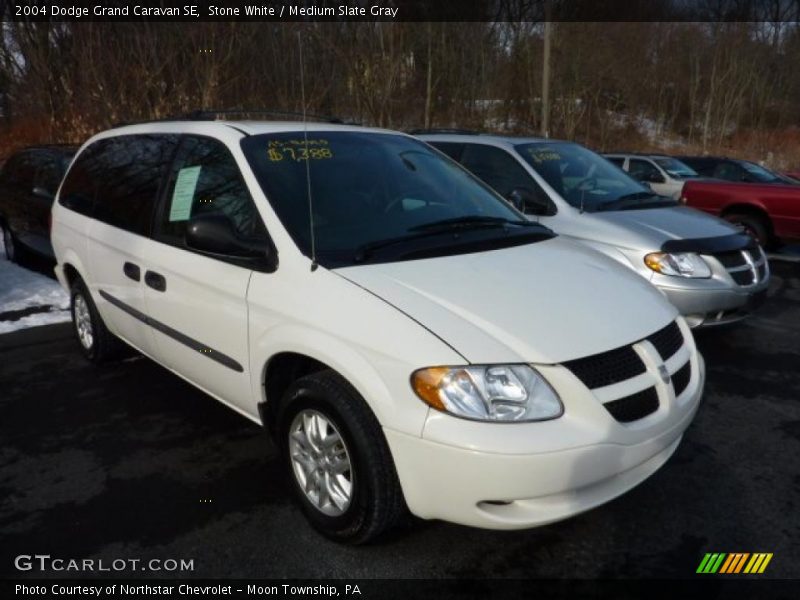 Stone White / Medium Slate Gray 2004 Dodge Grand Caravan SE