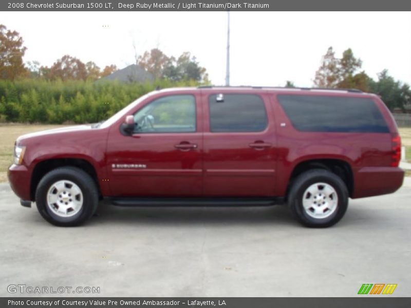 Deep Ruby Metallic / Light Titanium/Dark Titanium 2008 Chevrolet Suburban 1500 LT