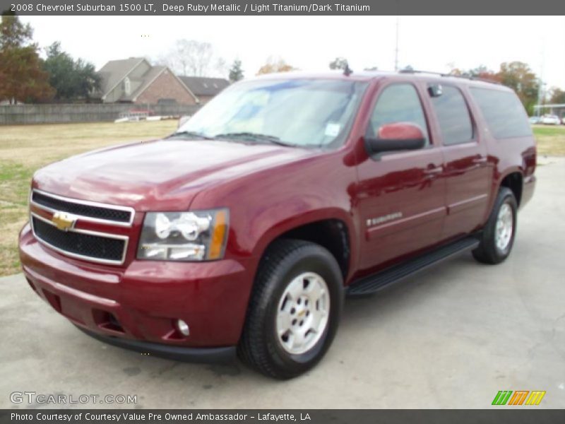 Deep Ruby Metallic / Light Titanium/Dark Titanium 2008 Chevrolet Suburban 1500 LT