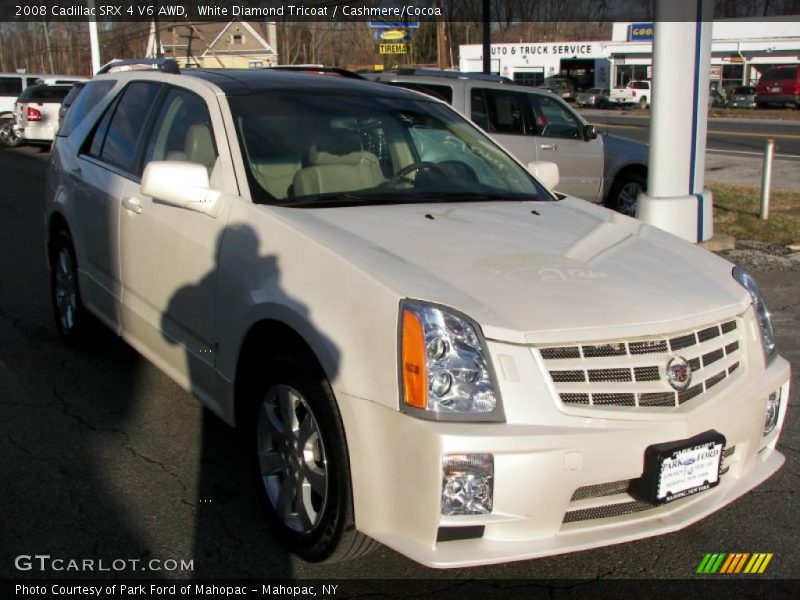 White Diamond Tricoat / Cashmere/Cocoa 2008 Cadillac SRX 4 V6 AWD