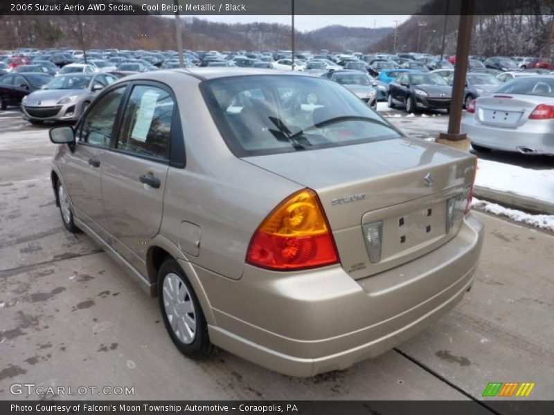 Cool Beige Metallic / Black 2006 Suzuki Aerio AWD Sedan