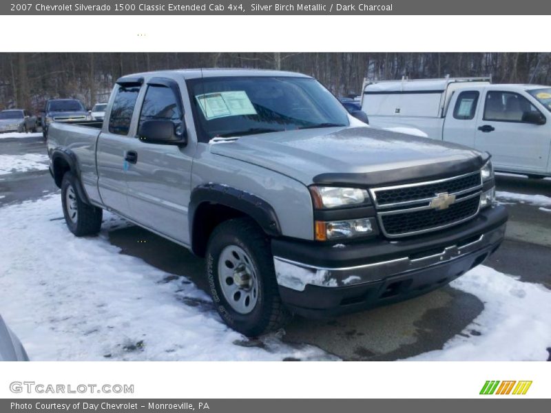 Silver Birch Metallic / Dark Charcoal 2007 Chevrolet Silverado 1500 Classic Extended Cab 4x4