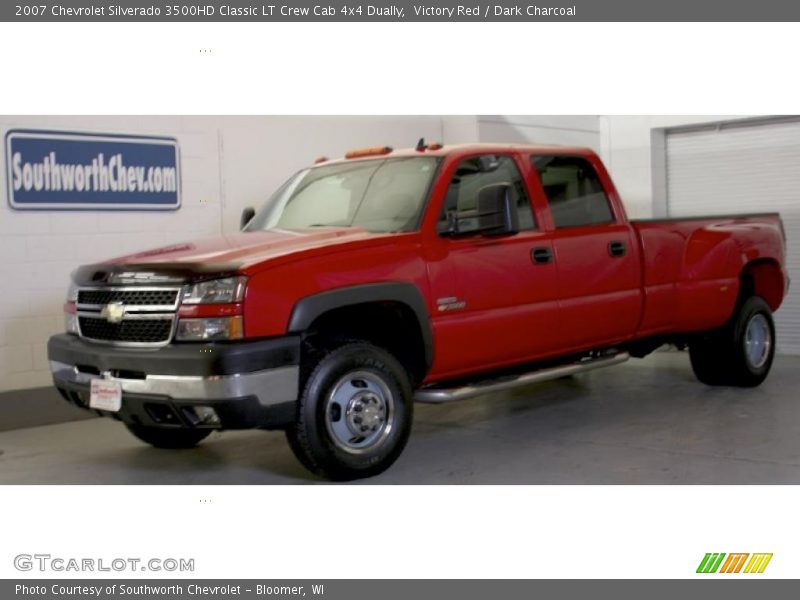 Victory Red / Dark Charcoal 2007 Chevrolet Silverado 3500HD Classic LT Crew Cab 4x4 Dually