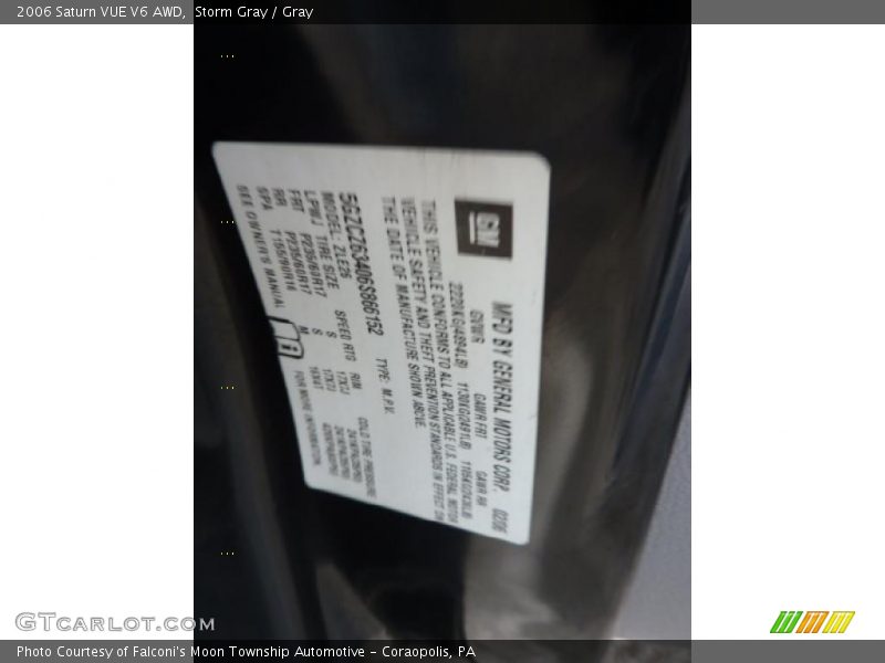 Storm Gray / Gray 2006 Saturn VUE V6 AWD