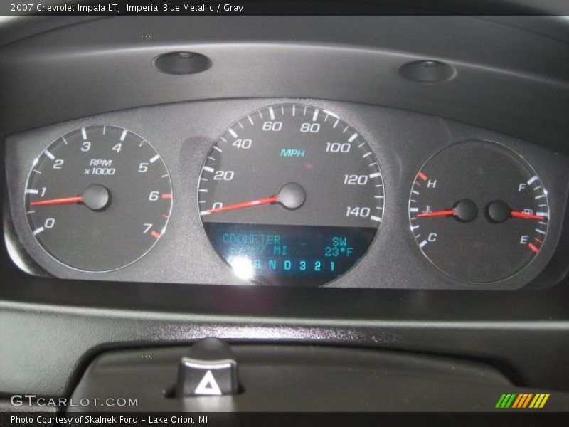 Imperial Blue Metallic / Gray 2007 Chevrolet Impala LT