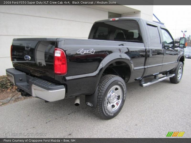 Black Clearcoat / Medium Stone 2009 Ford F350 Super Duty XLT Crew Cab 4x4