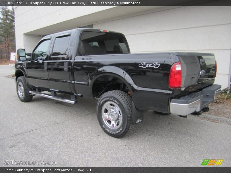 Black Clearcoat / Medium Stone 2009 Ford F350 Super Duty XLT Crew Cab 4x4
