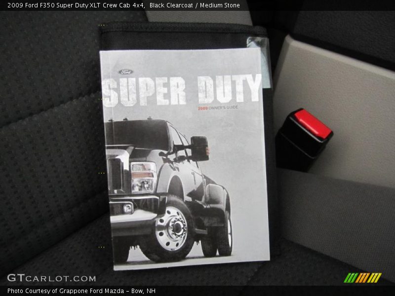Black Clearcoat / Medium Stone 2009 Ford F350 Super Duty XLT Crew Cab 4x4