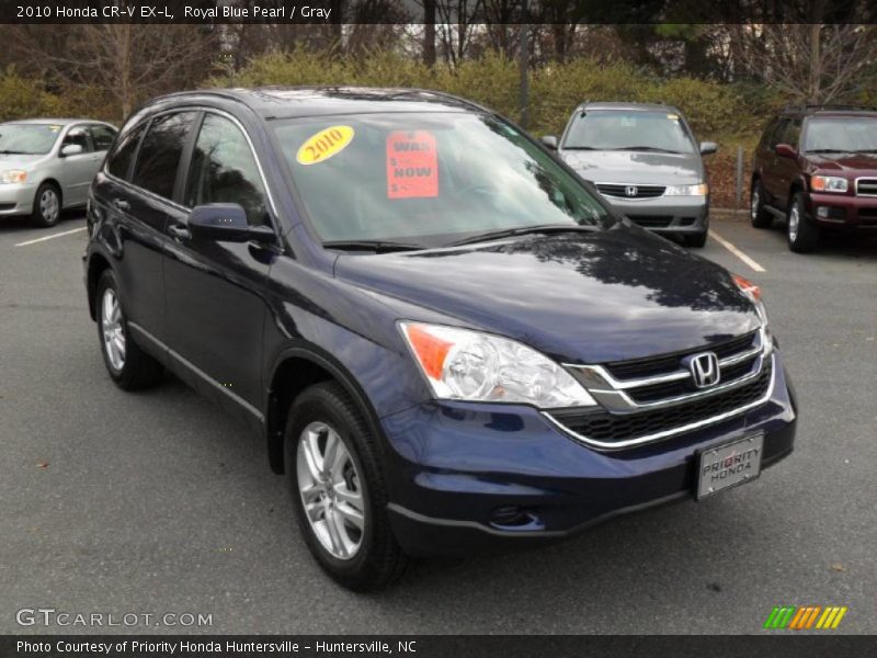 Royal Blue Pearl / Gray 2010 Honda CR-V EX-L