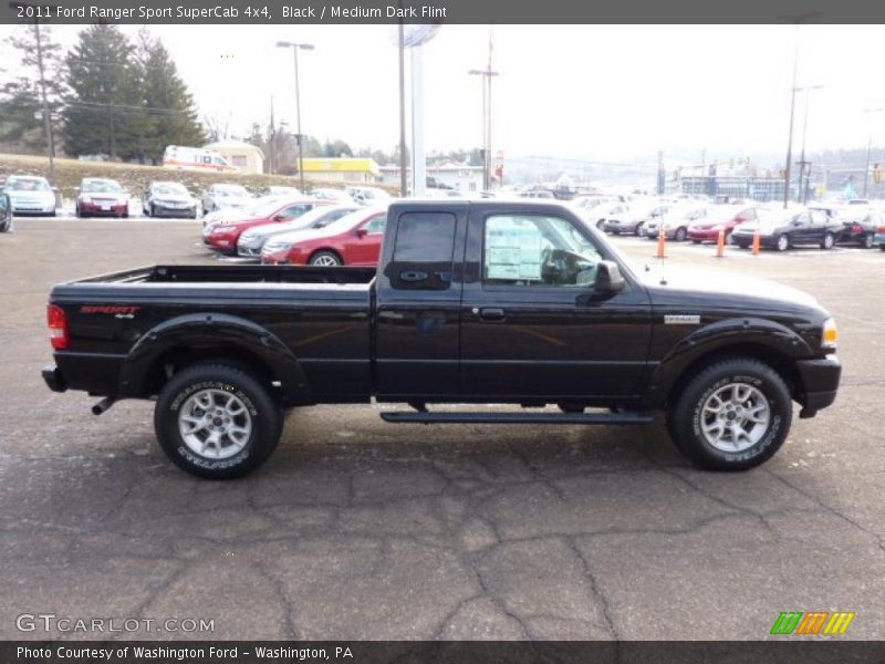 Black / Medium Dark Flint 2011 Ford Ranger Sport SuperCab 4x4