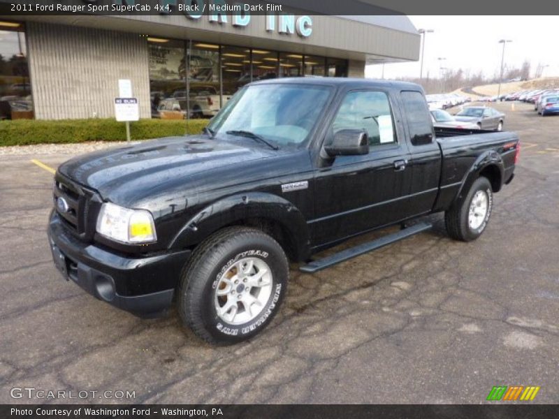 Black / Medium Dark Flint 2011 Ford Ranger Sport SuperCab 4x4