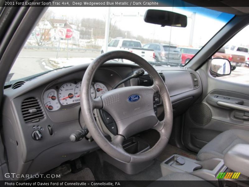 Deep Wedgewood Blue Metallic / Dark Graphite 2001 Ford Explorer Sport Trac 4x4