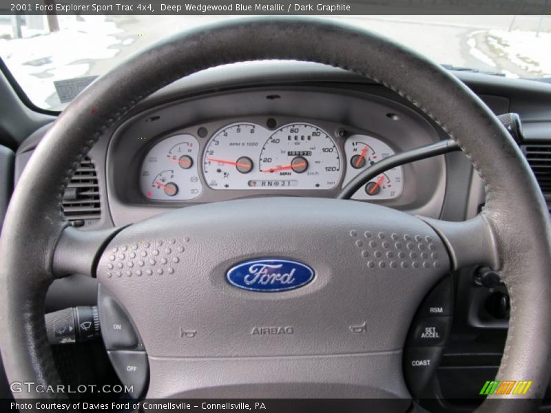 Deep Wedgewood Blue Metallic / Dark Graphite 2001 Ford Explorer Sport Trac 4x4