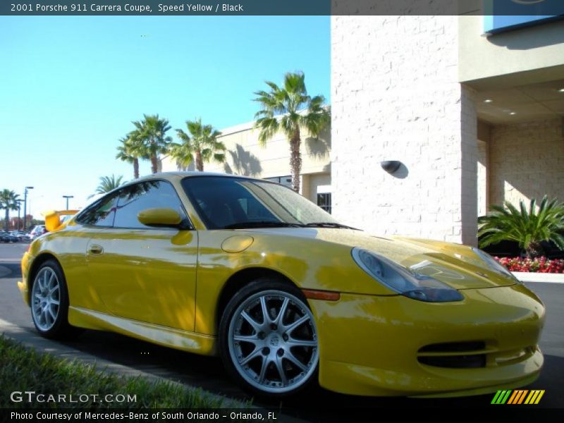 Speed Yellow / Black 2001 Porsche 911 Carrera Coupe
