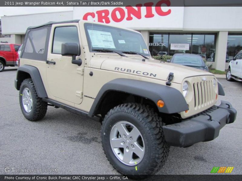 Sahara Tan / Black/Dark Saddle 2011 Jeep Wrangler Rubicon 4x4