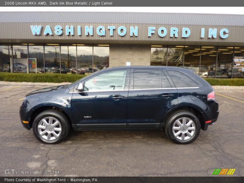 Dark Ink Blue Metallic / Light Camel 2008 Lincoln MKX AWD