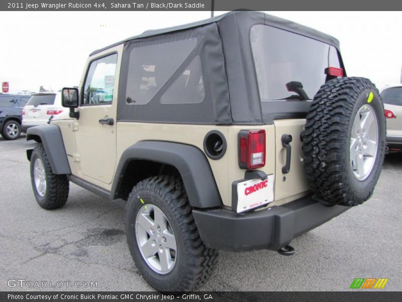 Sahara Tan / Black/Dark Saddle 2011 Jeep Wrangler Rubicon 4x4