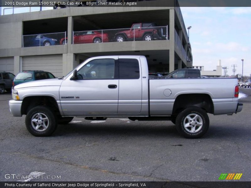 Bright Silver Metallic / Agate 2001 Dodge Ram 1500 SLT Club Cab 4x4