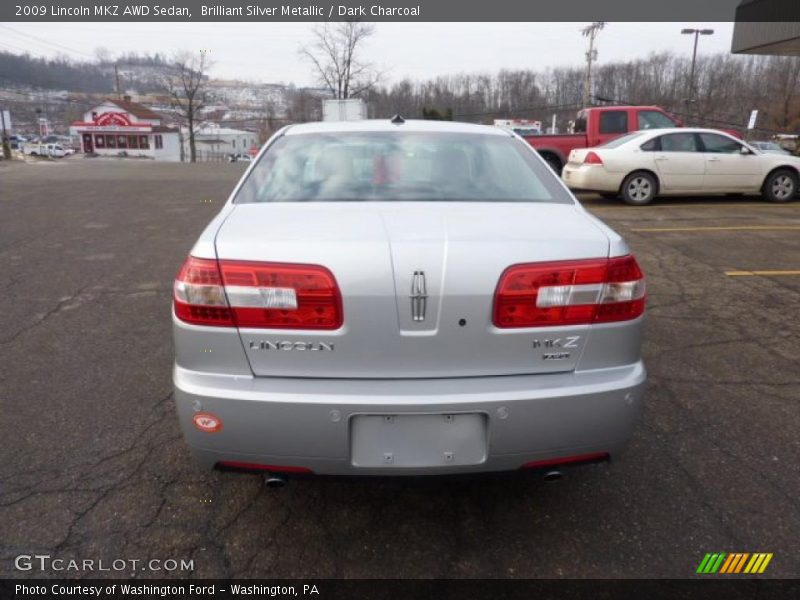 Brilliant Silver Metallic / Dark Charcoal 2009 Lincoln MKZ AWD Sedan
