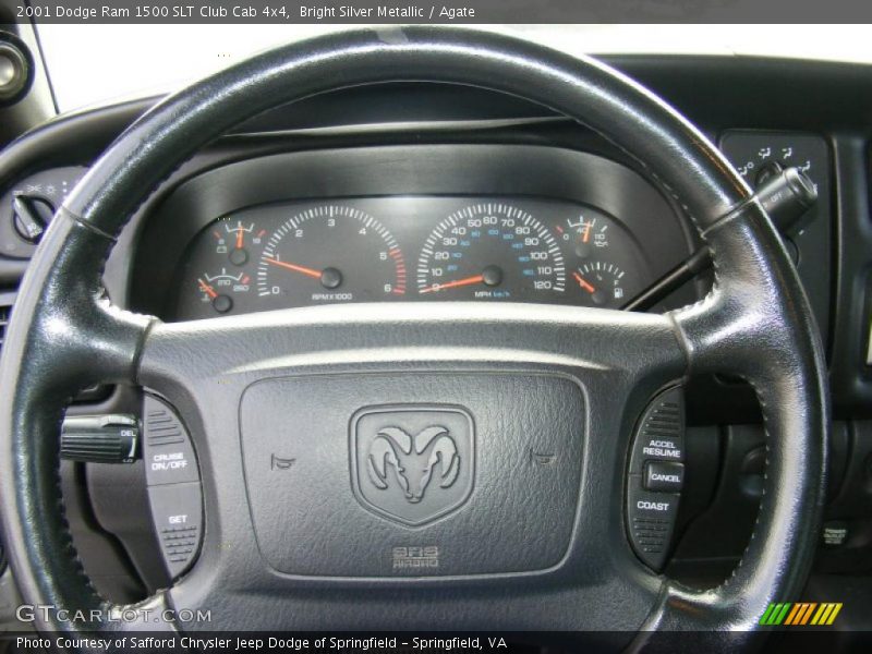 Bright Silver Metallic / Agate 2001 Dodge Ram 1500 SLT Club Cab 4x4