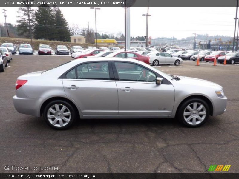 Brilliant Silver Metallic / Dark Charcoal 2009 Lincoln MKZ AWD Sedan