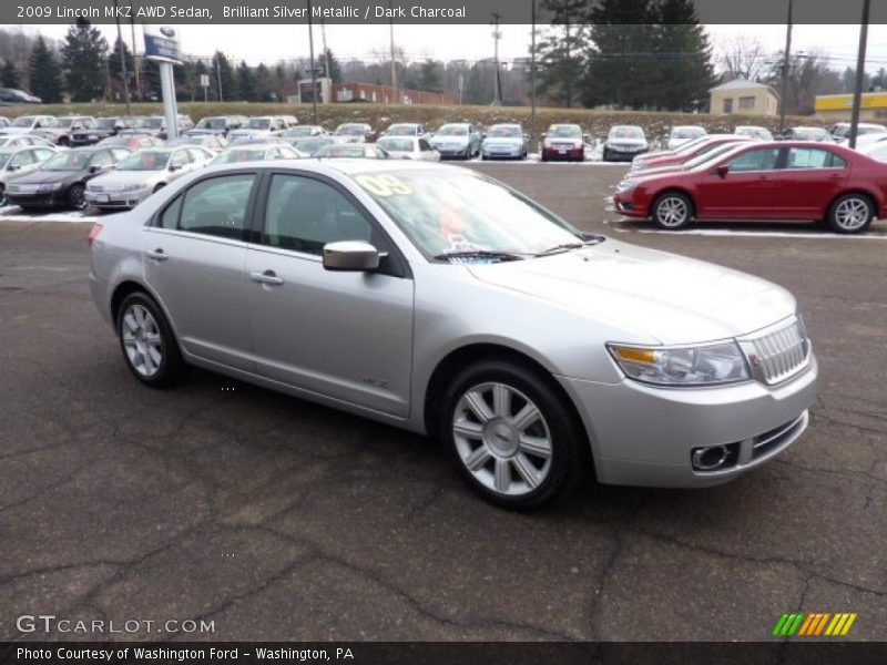 Brilliant Silver Metallic / Dark Charcoal 2009 Lincoln MKZ AWD Sedan