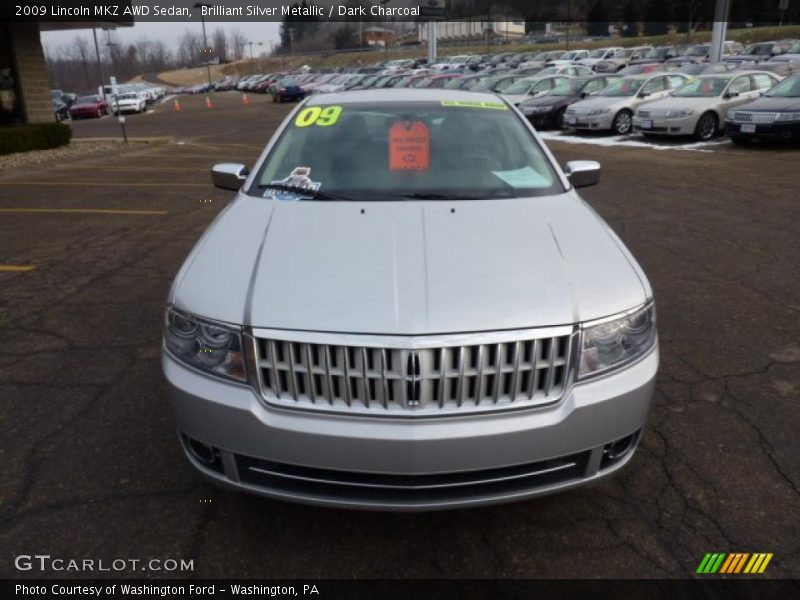 Brilliant Silver Metallic / Dark Charcoal 2009 Lincoln MKZ AWD Sedan