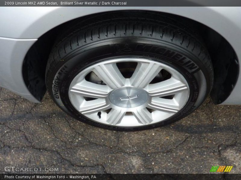 Brilliant Silver Metallic / Dark Charcoal 2009 Lincoln MKZ AWD Sedan