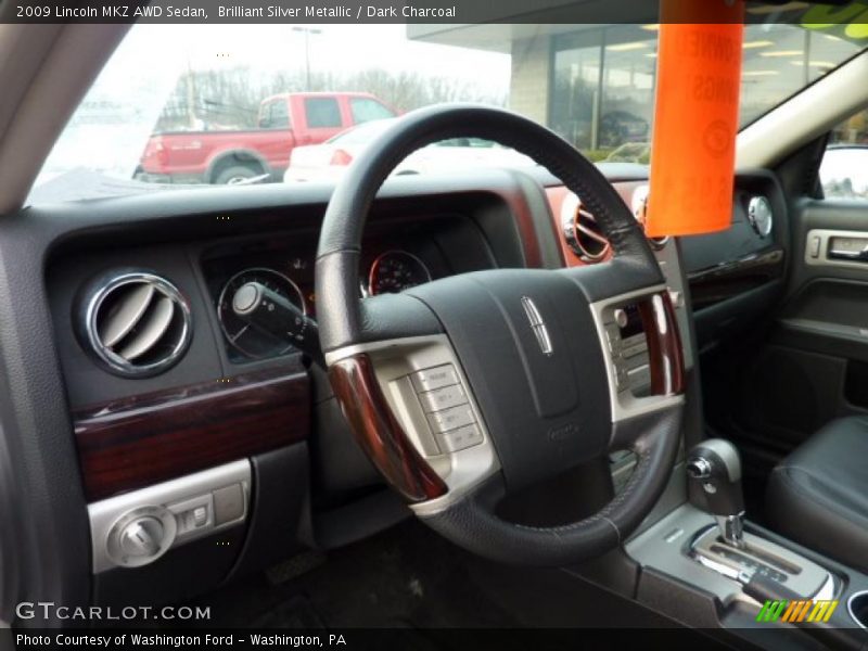 Brilliant Silver Metallic / Dark Charcoal 2009 Lincoln MKZ AWD Sedan