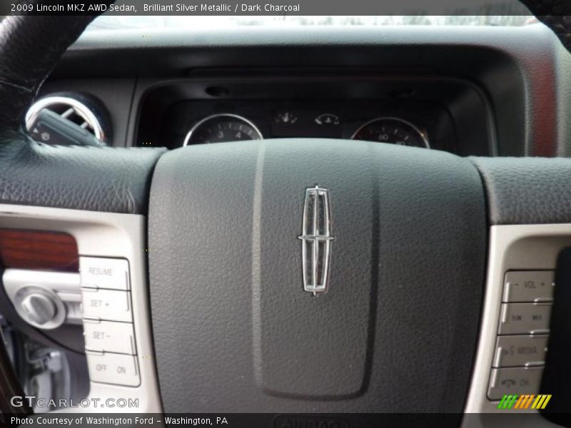 Brilliant Silver Metallic / Dark Charcoal 2009 Lincoln MKZ AWD Sedan