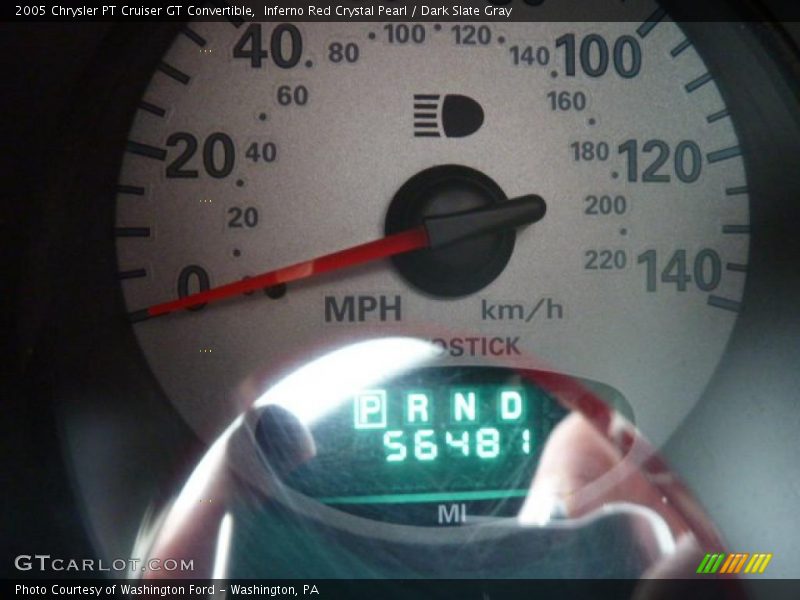 Inferno Red Crystal Pearl / Dark Slate Gray 2005 Chrysler PT Cruiser GT Convertible