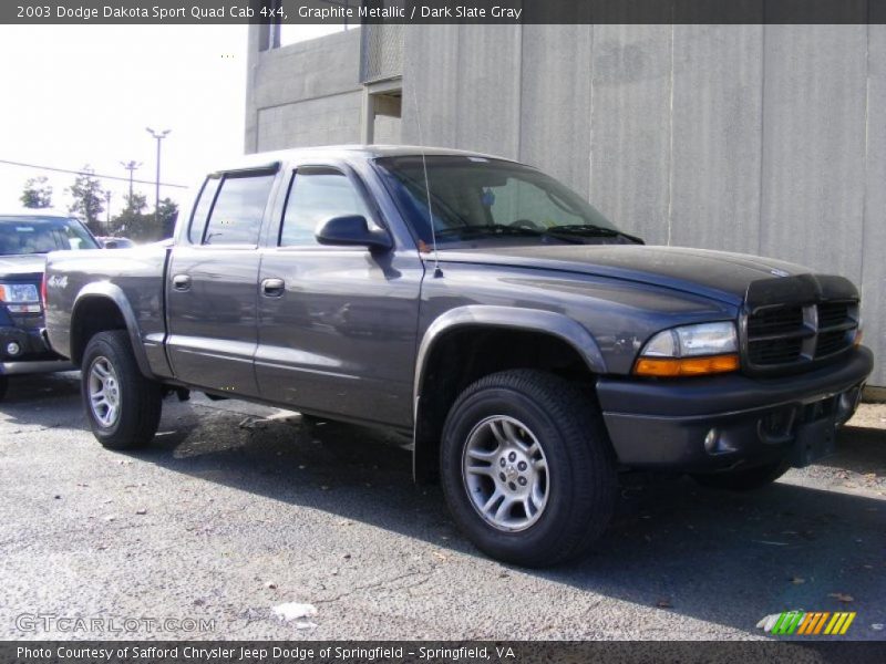 Graphite Metallic / Dark Slate Gray 2003 Dodge Dakota Sport Quad Cab 4x4