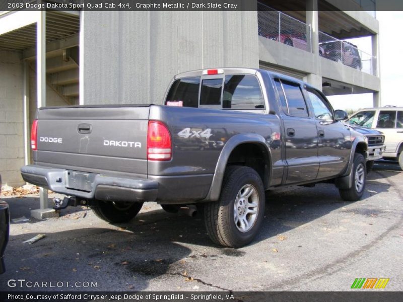 Graphite Metallic / Dark Slate Gray 2003 Dodge Dakota Sport Quad Cab 4x4