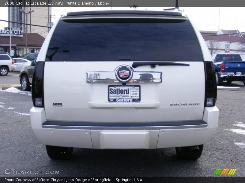 White Diamond / Ebony 2008 Cadillac Escalade ESV AWD