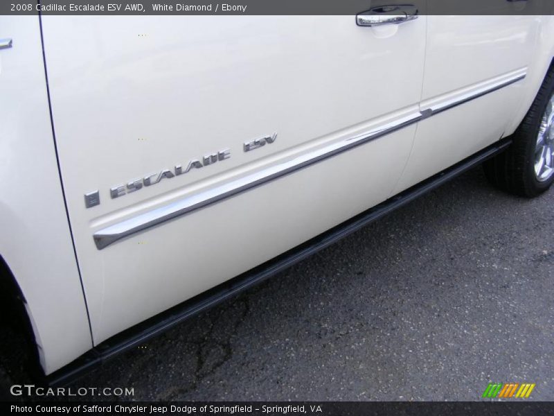 White Diamond / Ebony 2008 Cadillac Escalade ESV AWD