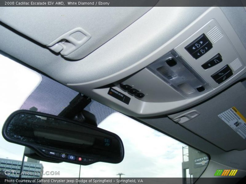 White Diamond / Ebony 2008 Cadillac Escalade ESV AWD