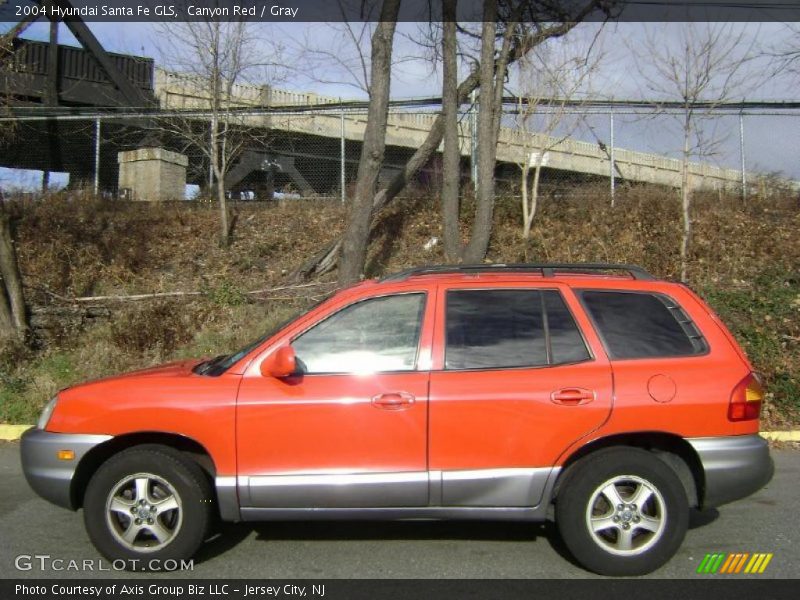 Canyon Red / Gray 2004 Hyundai Santa Fe GLS