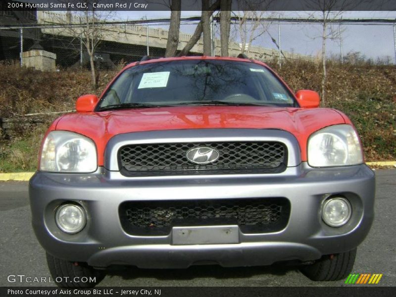 Canyon Red / Gray 2004 Hyundai Santa Fe GLS