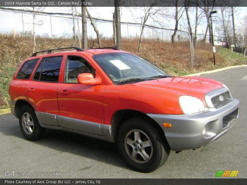 Canyon Red / Gray 2004 Hyundai Santa Fe GLS