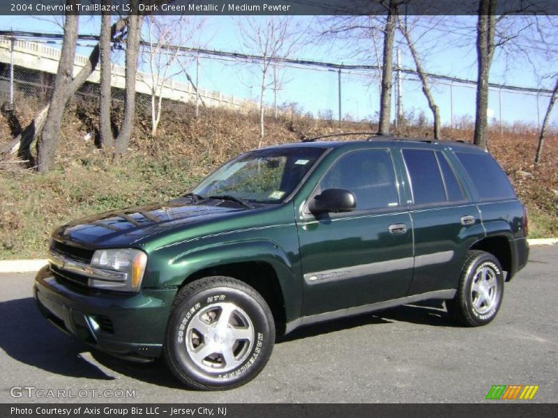 Dark Green Metallic / Medium Pewter 2004 Chevrolet TrailBlazer LS