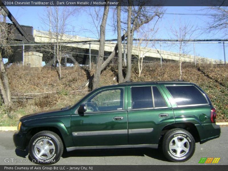 Dark Green Metallic / Medium Pewter 2004 Chevrolet TrailBlazer LS