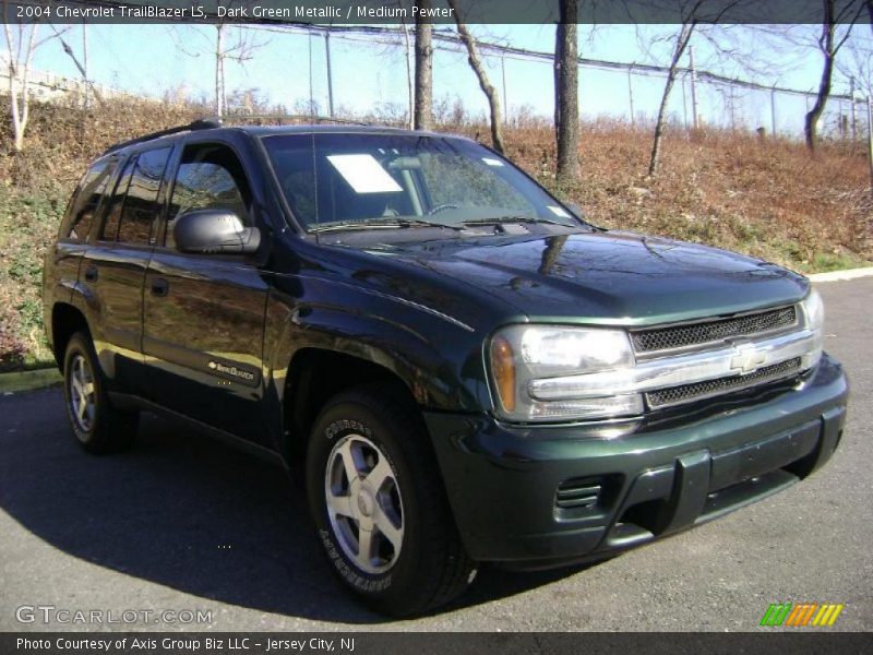 Dark Green Metallic / Medium Pewter 2004 Chevrolet TrailBlazer LS