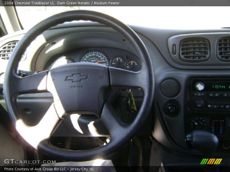 Dark Green Metallic / Medium Pewter 2004 Chevrolet TrailBlazer LS