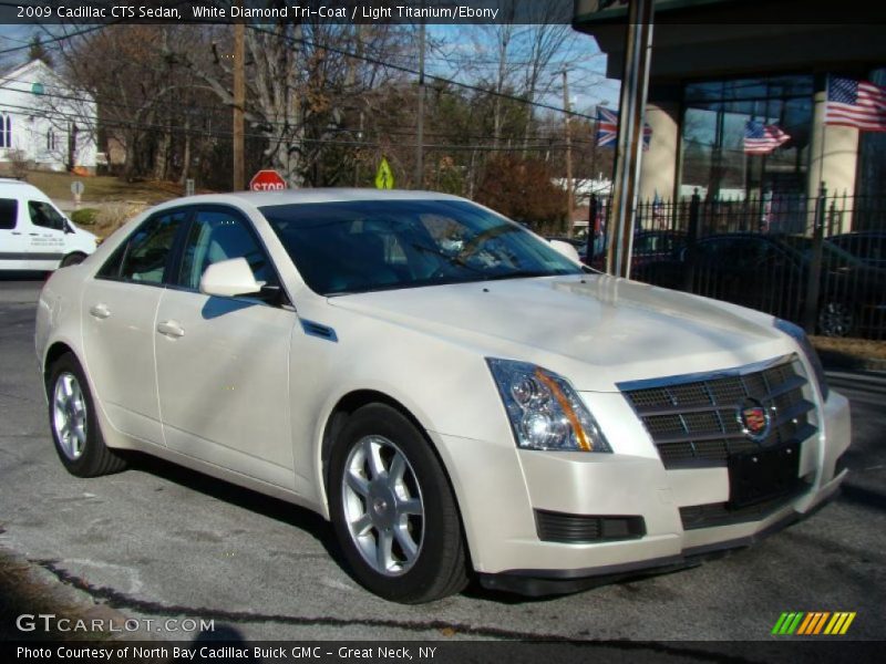 White Diamond Tri-Coat / Light Titanium/Ebony 2009 Cadillac CTS Sedan