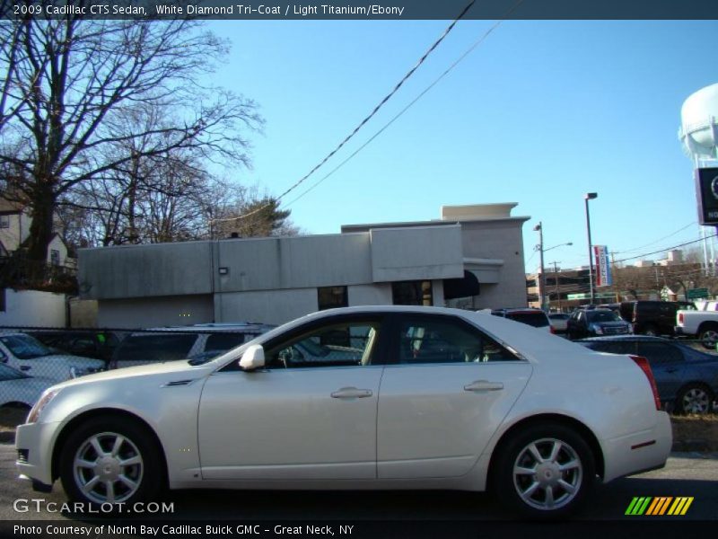 White Diamond Tri-Coat / Light Titanium/Ebony 2009 Cadillac CTS Sedan