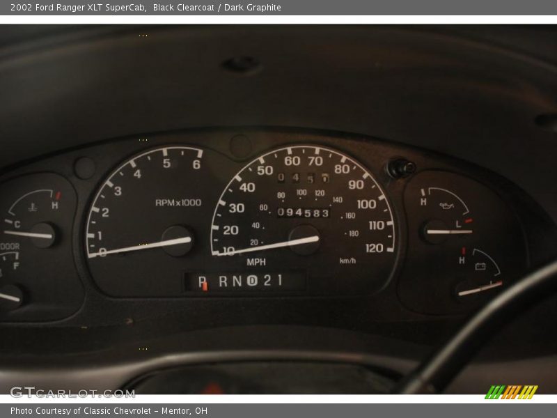 Black Clearcoat / Dark Graphite 2002 Ford Ranger XLT SuperCab